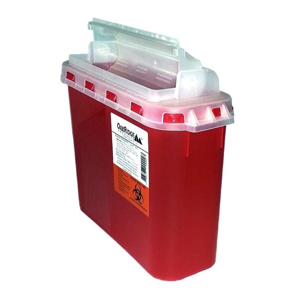 Sharps Collection Container 2 Gallon Red Each MedStat